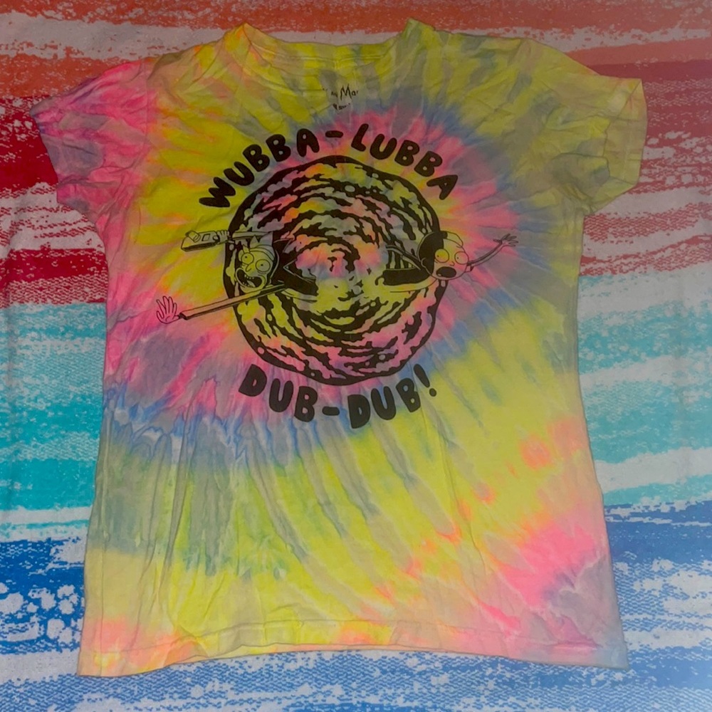Rick and Morty tie dye t shirt size S